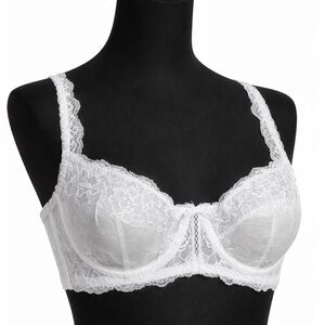 La Vie en Rose “My Memory” White Lace Underwire Bra – Size 34DD